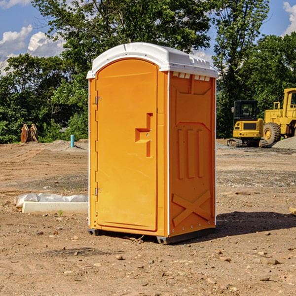 how often are the portable toilets cleaned and serviced during a rental period in Grafton